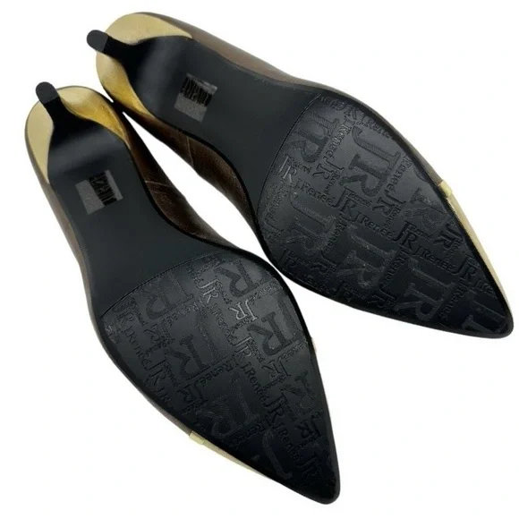 J. Renee Adena Women’s Metalic Gold Stiletto Pumps - Picture 10 of 13